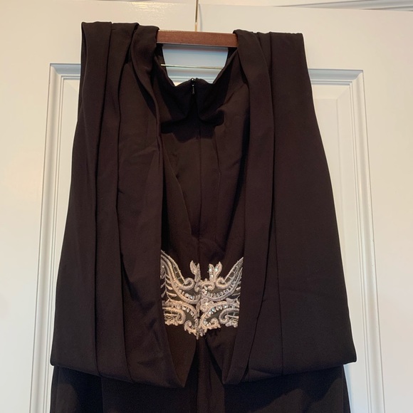 Trumpet/Mermaid V-neck Evening Dress BLACK - Picture 9 of 11